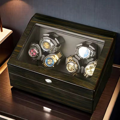 3+3 / 6+6 Slots Automatic Watch Winder - Luxury Watch Box for Men and Women