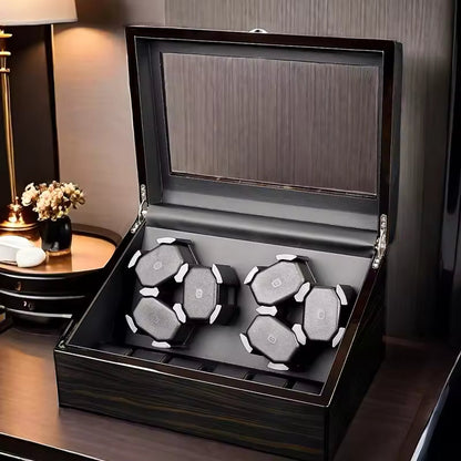 3+3 / 6+6 Slots Automatic Watch Winder - Luxury Watch Box for Men and Women