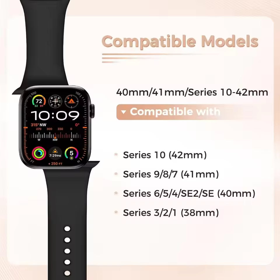 Bling Soft Silicone Glitter Bracelet for Apple Watch Band 46mm 45 44mm 42mm 41mm 40mm Series 11/10/9/8/7/6/5/4/SE