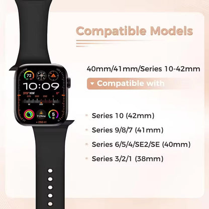 Bling Soft Silicone Glitter Bracelet for Apple Watch Band 46mm 45 44mm 42mm 41mm 40mm Series 11/10/9/8/7/6/5/4/SE