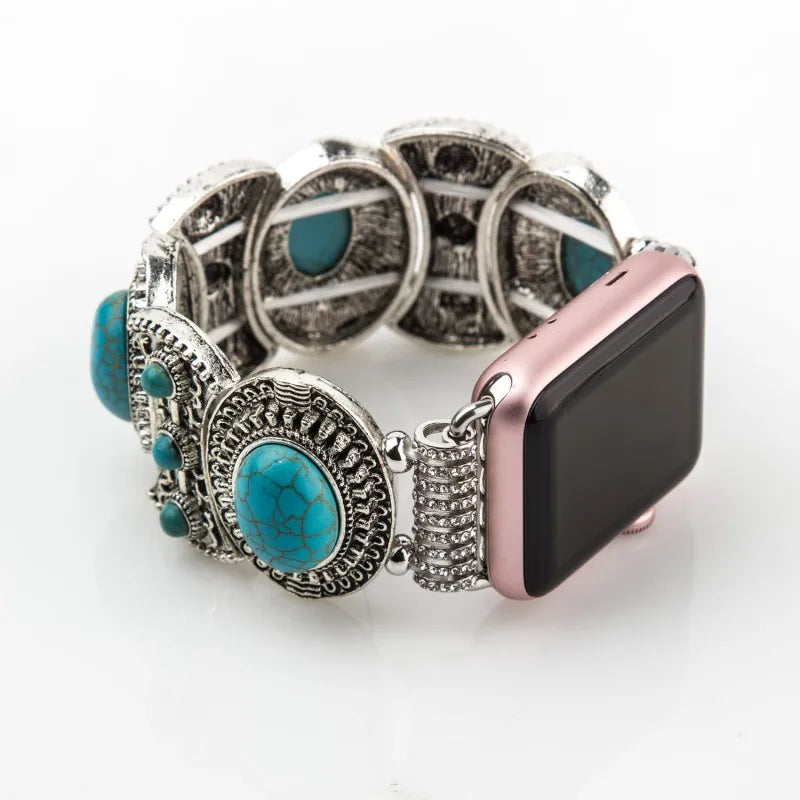 Blue Gemstone Bracelet for Apple Watch Ultra2/10/9/8/7/6/5/4/3/SE