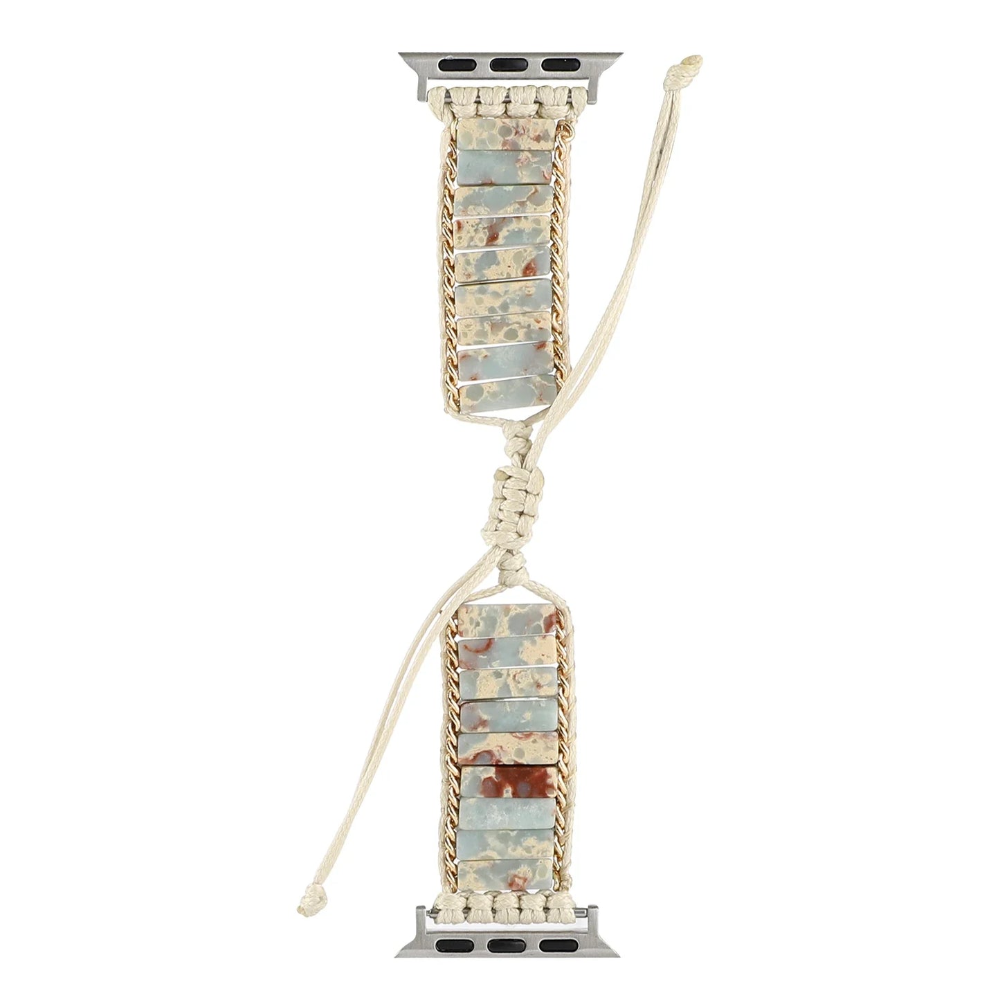 Bohemian Natural Stone Braided Bracelet for Apple Watch Band iWatch Series Ultra2/10/9/8/7/6/5/4/SE