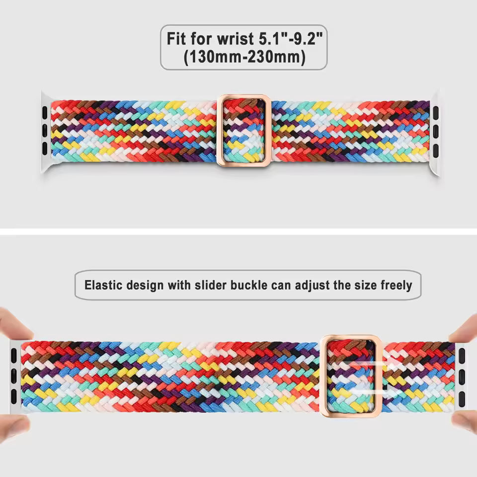 Braided Strap for Apple Watch Ultra 2 Band 49mm 44mm 45mm 40mm 41mm 42mm 44mm Series 9/8/7/6/5/4/3/SE