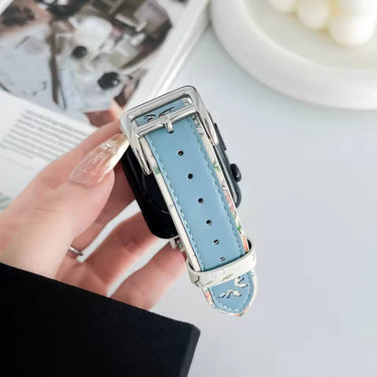 Butterfly Style Leather Strap for Apple Watch Band iWatch Series Ultra/11/10/9/8/7/6/5/4/3/SE