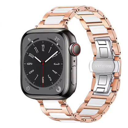 Ceramic Metal Strap for Apple Watch iWatch Series Ultra/3/2/11/10/9/8/7/6/5/4/SE