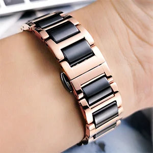 Ceramic Metal Strap for Apple Watch iWatch Series Ultra/3/2/11/10/9/8/7/6/5/4/SE