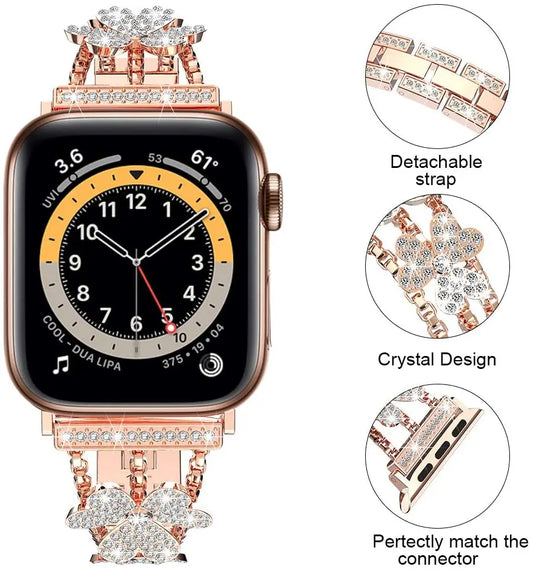 Classic Butterfly Diamond Bracelet for Apple Watch Band iWatch Series Ultra2/10/9/8/7/6/5/4/3/SE