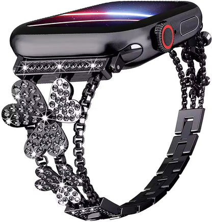 Classic Butterfly Diamond Bracelet for Apple Watch Band iWatch Series Ultra2/10/9/8/7/6/5/4/3/SE