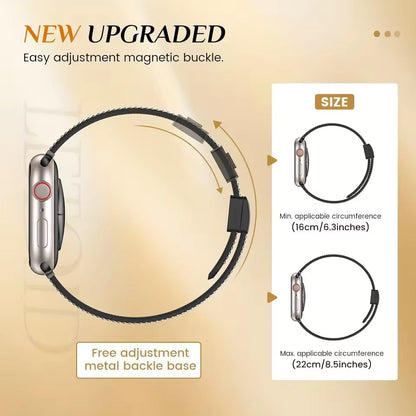 Diamond Bling Nylon Magnetic Bracelet for Apple Watch Ultra3 Band 46mm 45mm 42mm 40mm Series 11/10/9/8/7/6/5/4/3/SE