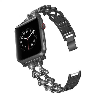 Diamond Metal Bracelet for Apple Watch Ultra2 Band 49mm 45mm 40mm 44mm 46mm 42mm Series 9/8/7/6/5/4/3/10/SE
