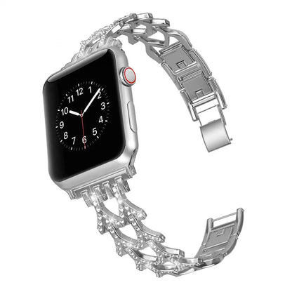 Diamond Metal Bracelet for Apple Watch Ultra2 Band 49mm 45mm 40mm 44mm 46mm 42mm Series 9/8/7/6/5/4/3/10/SE