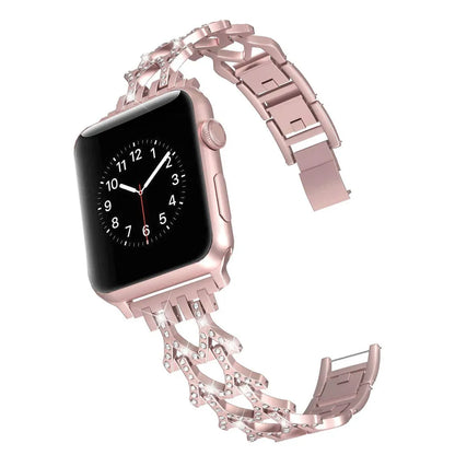 Diamond Metal Bracelet for Apple Watch Ultra2 Band 49mm 45mm 40mm 44mm 46mm 42mm Series 9/8/7/6/5/4/3/10/SE