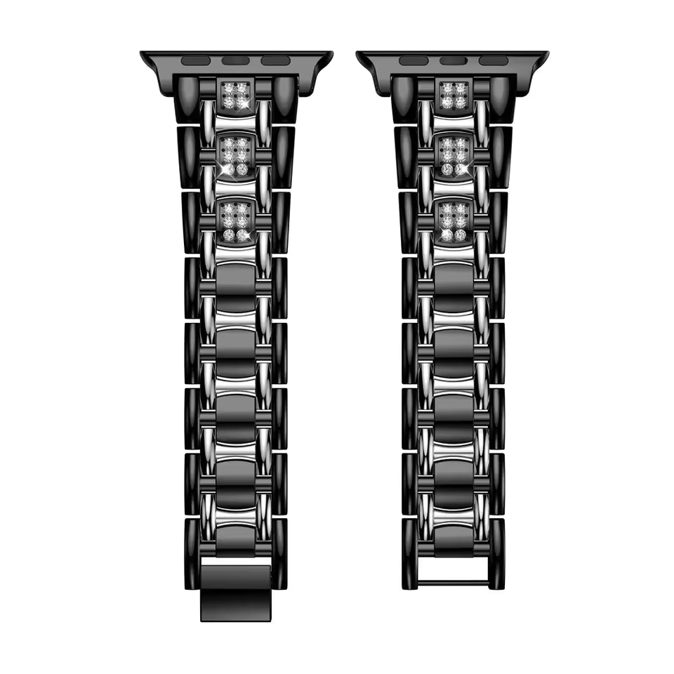 Diamond Metal Bracelet for Apple Watch Ultra2 Band 49mm 45mm 40mm 44mm 46mm 42mm Series 9/8/7/6/5/4/3/10/SE