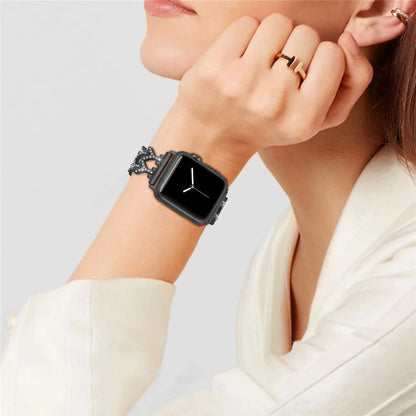 Diamond Metal Bracelet for Apple Watch Ultra2 Band 49mm 45mm 40mm 44mm 46mm 42mm Series 9/8/7/6/5/4/3/10/SE