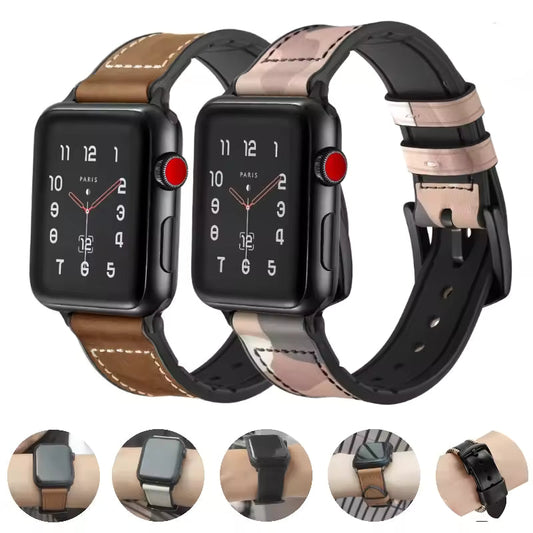 Double Leather Strap for Apple Watch Band Ultra/11/10/9/8/7/6/5/4/SE