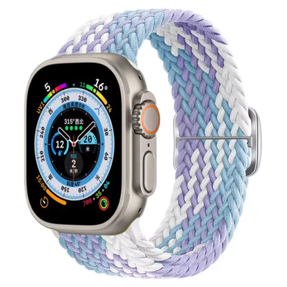 Elastic Braided Nylon Bracelet for Apple Watch Band iWatch Series Ultra/11/10/9/8/7/4/5/6/SE