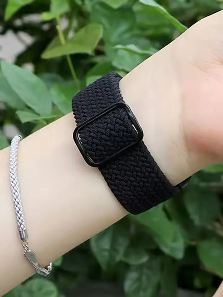 Elastic Braided Nylon Bracelet for Apple Watch Band iWatch Series Ultra/11/10/9/8/7/4/5/6/SE