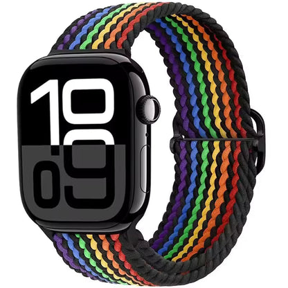 Elastic Braided Nylon Bracelet for Apple Watch Band iWatch Series Ultra/11/10/9/8/7/4/5/6/SE