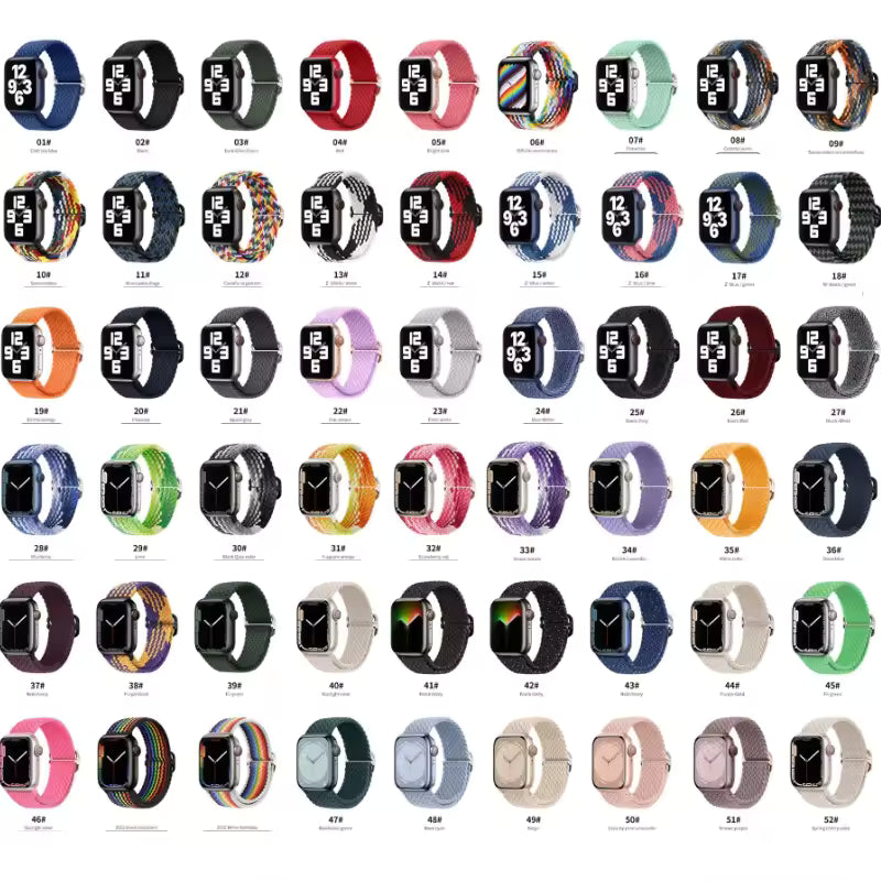 Elastic Braided Nylon Bracelet for Apple Watch Band iWatch Series Ultra/11/10/9/8/7/4/5/6/SE