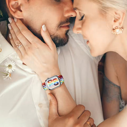 Elastic Braided Nylon Bracelet for Apple Watch Band iWatch Series Ultra/11/10/9/8/7/4/5/6/SE