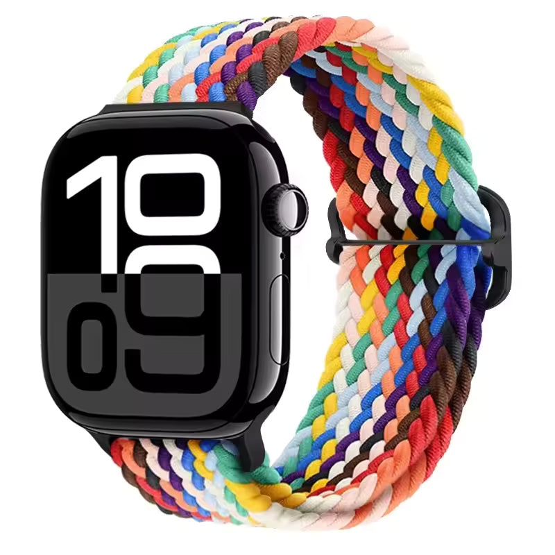 Elastic Braided Nylon Bracelet for Apple Watch Band iWatch Series Ultra/11/10/9/8/7/4/5/6/SE
