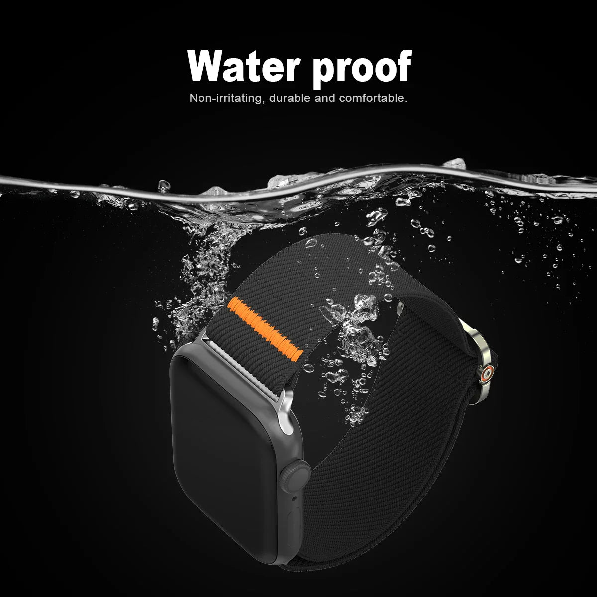 Nylon Elastic Strap for Apple Watch Ultra Band 46mm 45mm 44mm 42mm 49mm 40mm 41mm Series 11/10/9/8/7/6/5