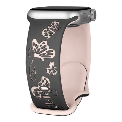 Engraved Sport Strap for Apple Watch Ultra Band 45mm 44mm 42mm 49mm 40 41mm 46mm Series 8/10/11/7/9/6/SE