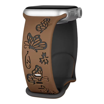 Engraved Sport Strap for Apple Watch Ultra Band 45mm 44mm 42mm 49mm 40 41mm 46mm Series 8/10/11/7/9/6/SE