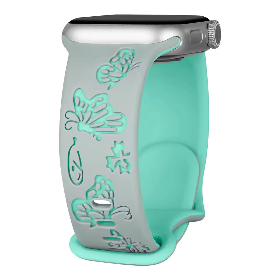 Engraved Sport Strap for Apple Watch Ultra Band 45mm 44mm 42mm 49mm 40 41mm 46mm Series 8/10/11/7/9/6/SE