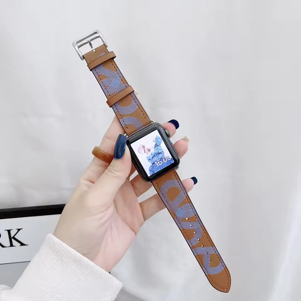 Exquisite Leather Strap for Apple Watch Band iWatch Series Ultra/2/10/9/8/7/6/5/4/3/SE