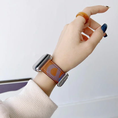 Exquisite Leather Strap for Apple Watch Band iWatch Series Ultra/2/10/9/8/7/6/5/4/3/SE