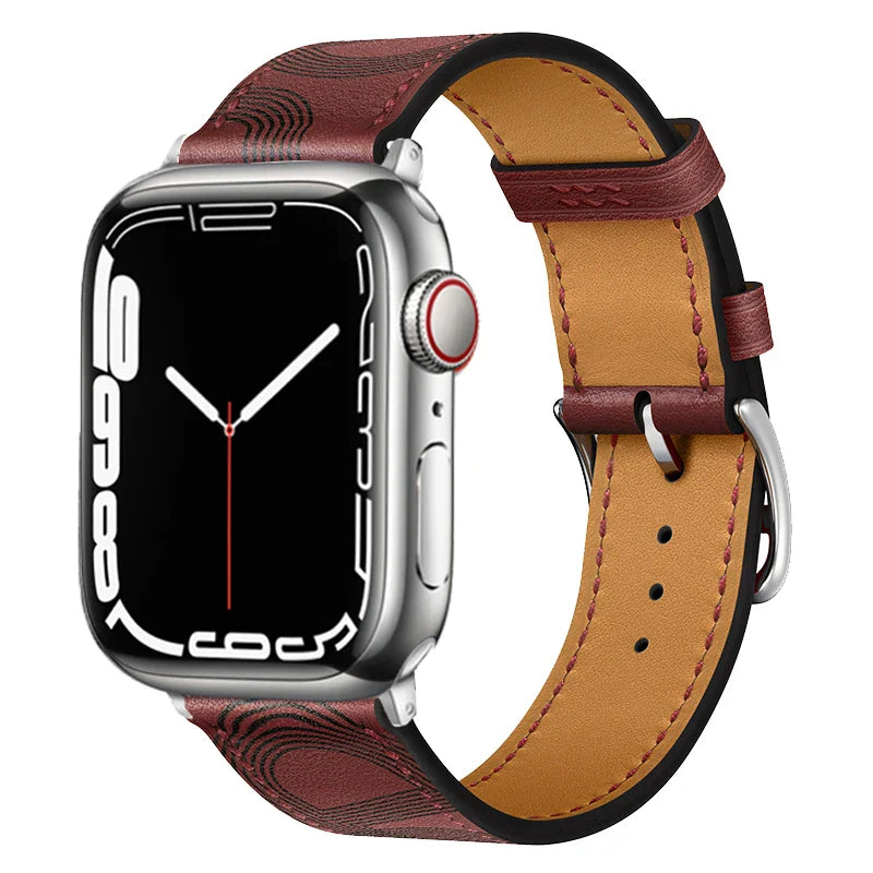 Exquisite Leather Strap for Apple Watch Band iWatch Series Ultra/2/10/9/8/7/6/5/4/3/SE