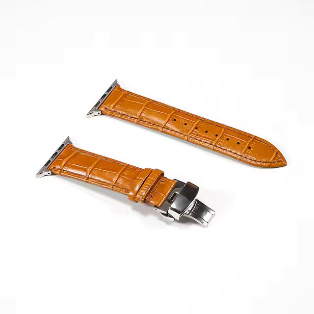 Genuine Crocodile Leather Strap for Apple Watch Band 44mm 40mm 42mm 38mm 45mm 41mm Series 7/SE/6/5/4/3/8