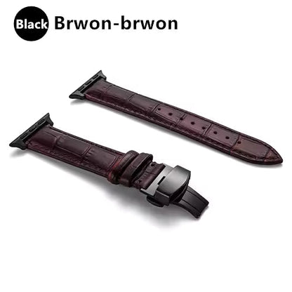 Genuine Crocodile Leather Strap for Apple Watch Band 44mm 40mm 42mm 38mm 45mm 41mm Series 7/SE/6/5/4/3/8