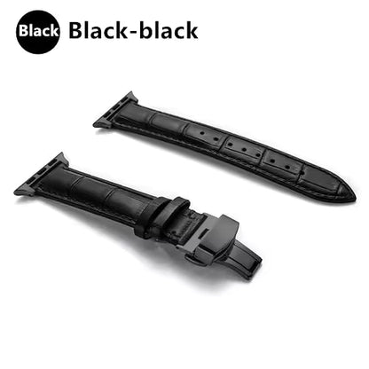 Genuine Crocodile Leather Strap for Apple Watch Band 44mm 40mm 42mm 38mm 45mm 41mm Series 7/SE/6/5/4/3/8