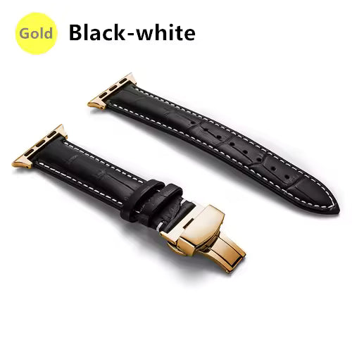 Genuine Crocodile Leather Strap for Apple Watch Band 44mm 40mm 42mm 38mm 45mm 41mm Series 7/SE/6/5/4/3/8