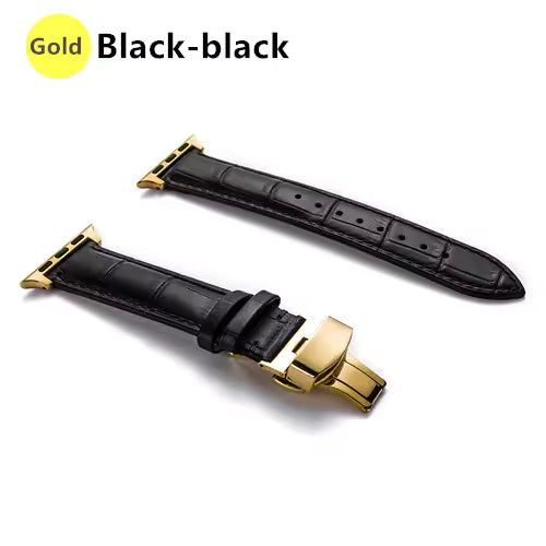 Genuine Crocodile Leather Strap for Apple Watch Band 44mm 40mm 42mm 38mm 45mm 41mm Series 7/SE/6/5/4/3/8