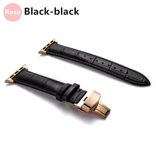 Genuine Crocodile Leather Strap for Apple Watch Band 44mm 40mm 42mm 38mm 45mm 41mm Series 7/SE/6/5/4/3/8