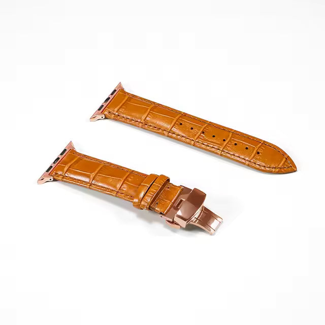 Genuine Crocodile Leather Strap for Apple Watch Band 44mm 40mm 42mm 38mm 45mm 41mm Series 7/SE/6/5/4/3/8