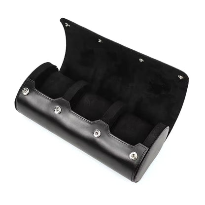 Genuine Leather 1/2/3/4 Slots Watch Roll Case - Travel Portable Watch Case Gift for Men