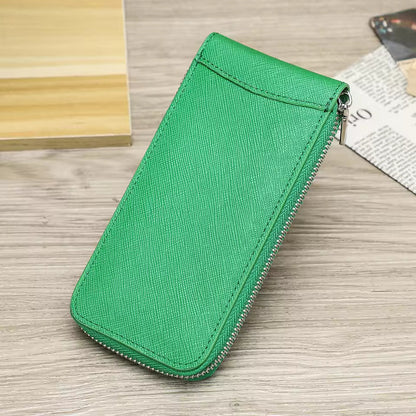 Genuine Saffiano Leather Single Slot Watch Case - Watch Storage Gift for Men & Women