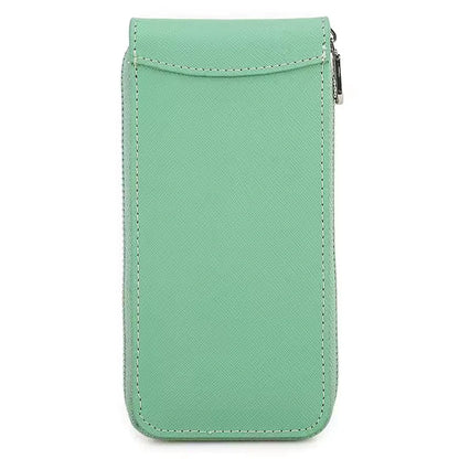 Genuine Saffiano Leather Single Slot Watch Case - Watch Storage Gift for Men & Women