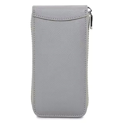 Genuine Saffiano Leather Single Slot Watch Case - Watch Storage Gift for Men & Women