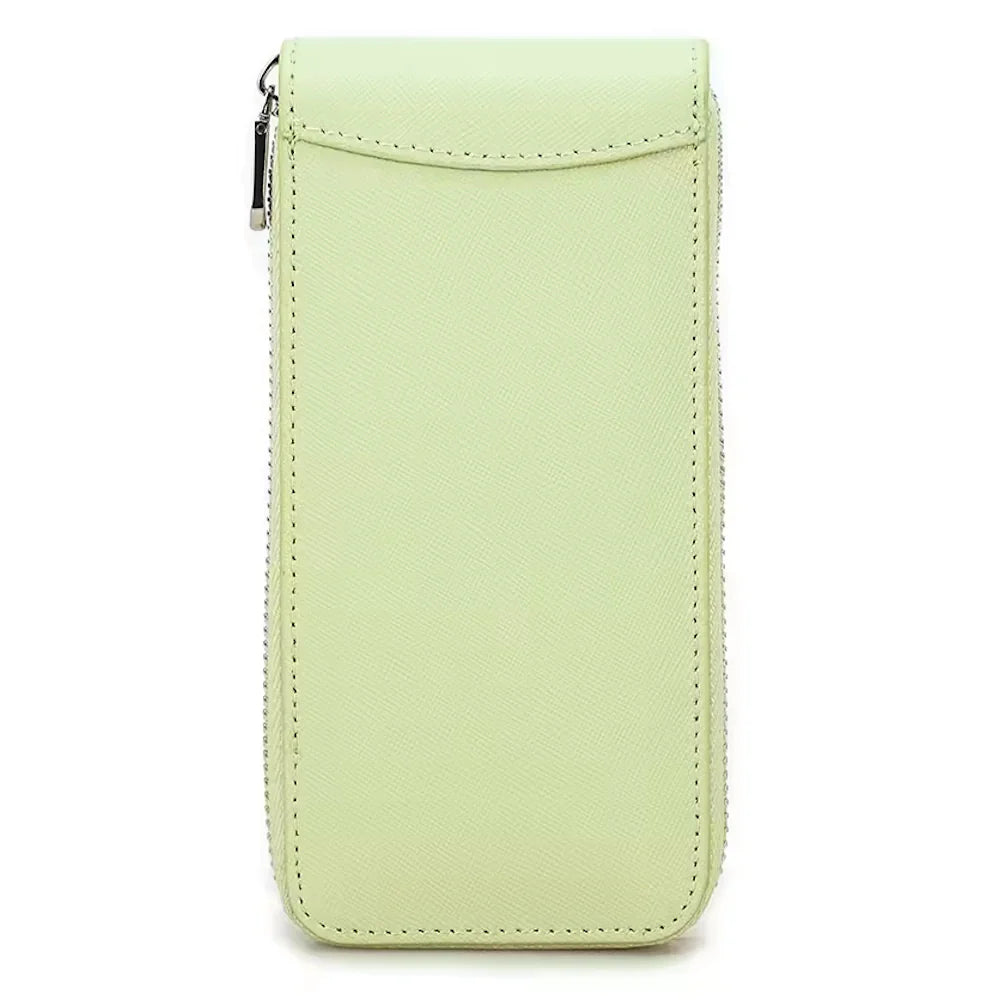 Genuine Saffiano Leather Single Slot Watch Case - Watch Storage Gift for Men & Women
