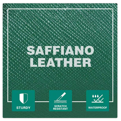 Saffiano Genuine Leather 3-Slot Watch Roll Case - Portable Hexagon Watch Storage Box