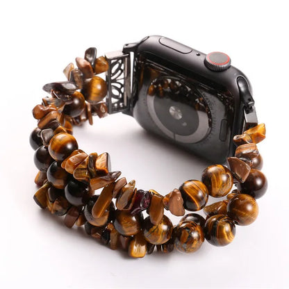Handmade Rough Stone Crystal Bracelet for Apple Watch Band iWatch Series Ultra2/1/10/9/8/7/6/5/4/SE