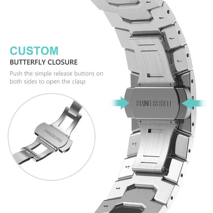 Iron Man Titanium Alloy Strap for Apple Watch Band iWatch Series Ultra3/2/11/10/9/8/7/6/5/4