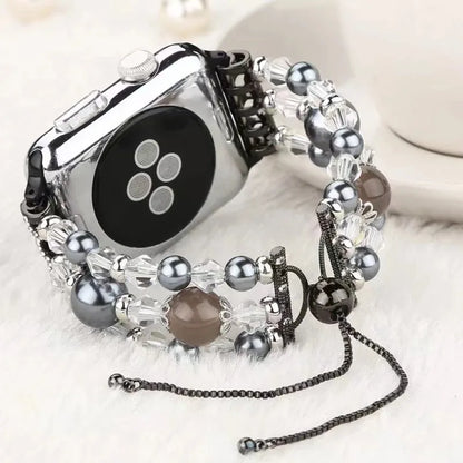 Women's Jewelry Beaded Bracelet for Apple Watch Band iWatch Series Ultra2/10/9/8/7/6/5/4/3/SE