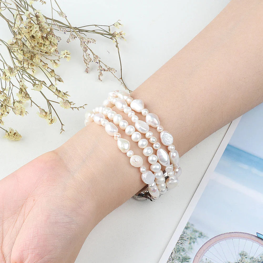 Jewelry Beaded Elastic Bracelet for Apple Watch Band iWatch Series Ultra/2/10/9/8/7/6/5/4/3/SE