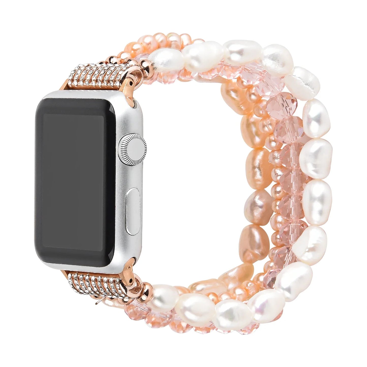 Jewelry Beaded Elastic Bracelet for Apple Watch Band iWatch Series Ultra/2/10/9/8/7/6/5/4/3/SE